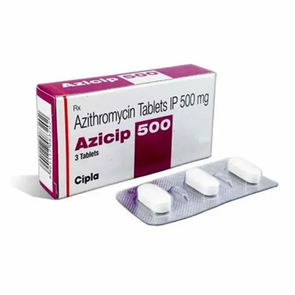 Azicip 500 Mg Azithromycin Tablets 600x600