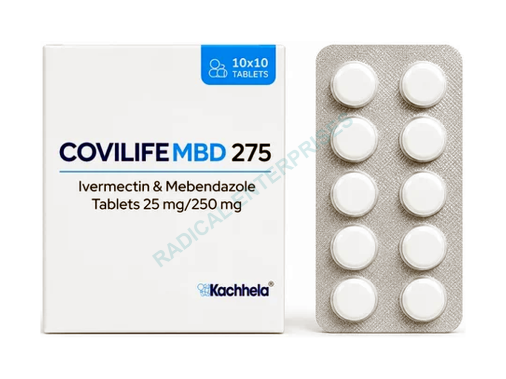 Mebendazole 250mg + Ivermectin 25mg