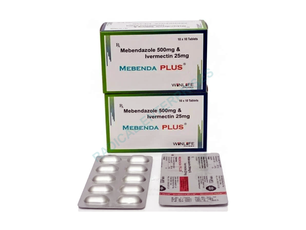 Mebendazole 500mg + Ivermectin 25mg